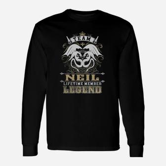 Team Neil Lifetime Member Legend -neil Shirt Neil Hoodie Neil Neil Tee Neil Name Neil Lifestyle Neil Shirt Neil Names Long Sleeve T-Shirt - Seseable