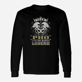 Team Pho Lifetime Member Legend Name Long Sleeve T-Shirt - Seseable