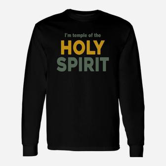 Temple Of The Holy Spirit Tshirt Popular Christian Quote Lightweight Classic Fit Doubleneedle Sleeve And Bottom Hem Long Sleeve T-Shirt - Seseable
