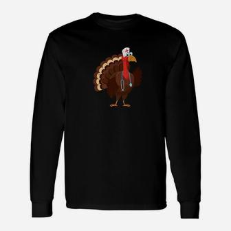 Thanksgiving Nurse Turkey Feast Day Food Medical Long Sleeve T-Shirt - Seseable