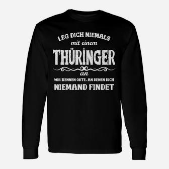 Thüringer Spruch Langarmshirts, Lokalpatriot Design & Warnhinweis - Seseable