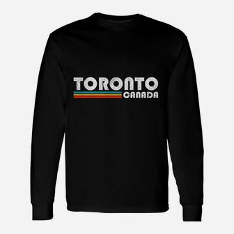 Toronto Canada Retro Vintage Travel Vacation Long Sleeve T-Shirt - Seseable