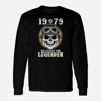 Totenkopf & Geburtsjahr 1979 Langarmshirts, Legenden Geburt Motiv - Seseable