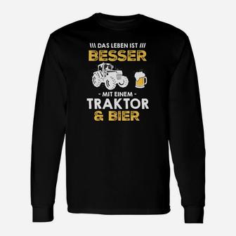 Traktor & Bier Motiv Langarmshirts – Ideal für Landwirte, Bierfans - Seseable