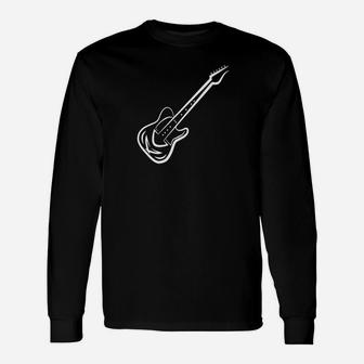 Tribal Electric Guitar Shirt Rock Blues Country Long Sleeve T-Shirt - Seseable