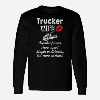 Trucker Wife T-shirt Long Sleeve T-Shirt - Seseable