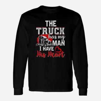 Trucker Wife Truck Driver Girlfriend Long Sleeve T-Shirt - Seseable