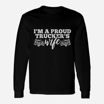 Trucker Wife Vintage Long Sleeve T-Shirt - Seseable