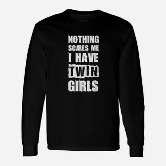 Twin Daughter Mom Of Twins Dad Of Twins Long Sleeve T-Shirt - Seseable