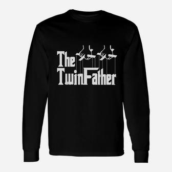 The Twinfather Father Of Twins Dad Fathers Day Long Sleeve T-Shirt - Seseable