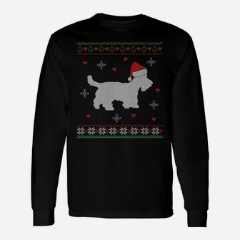 Ugly Christmas Czech Terrier Dog Lover Long Sleeve T-Shirt - Seseable