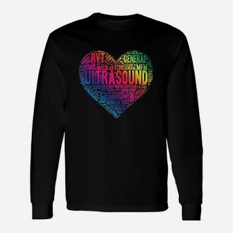 Ultrasound Tech Sonographer Radiology Sonography Heart Long Sleeve T-Shirt - Seseable