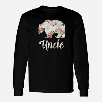 Uncle Bear Floral Christmas Matching Long Sleeve T-Shirt - Seseable