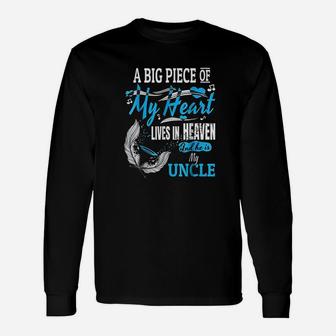 My Uncle Lives In Heaven Memorial Day Niece Nephew Long Sleeve T-Shirt - Seseable