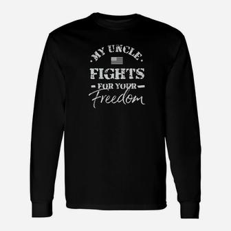 My Uncle Is In The Military Niece And Nephew Long Sleeve T-Shirt - Seseable