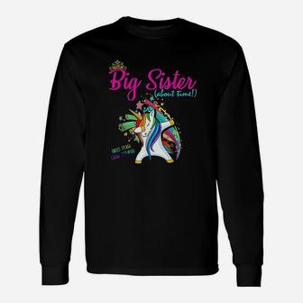 Unicorn Big Sister I Am Going To Be A Big Sister Long Sleeve T-Shirt - Seseable