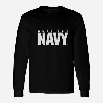 United States Of Americas Navy Graphic Long Sleeve T-Shirt - Seseable