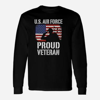 Us Air Force Proud Veteran Usaf Long Sleeve T-Shirt - Seseable
