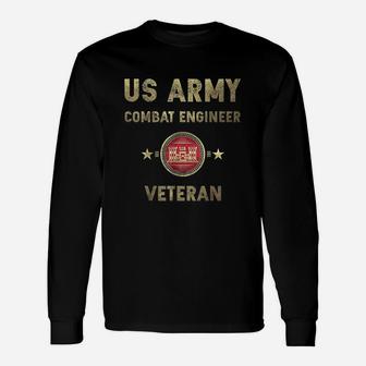 Us Army Combat Engineer Combat Engineer Veteran Long Sleeve T-Shirt - Seseable