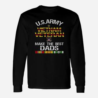 Us Army Vietnam Veteran Dad Fathers Day Long Sleeve T-Shirt - Seseable