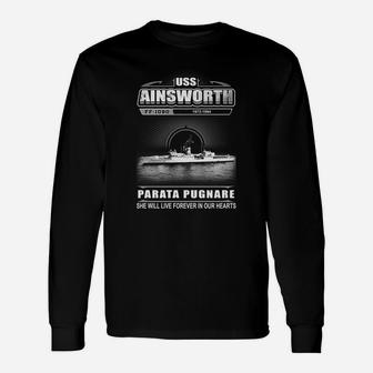 Uss Ainsworth- Parata Pugnare Long Sleeve T-Shirt - Seseable