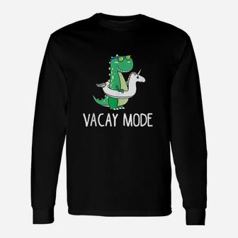 Vacay Mode Cute Dinosaur Vacation Long Sleeve T-Shirt - Seseable