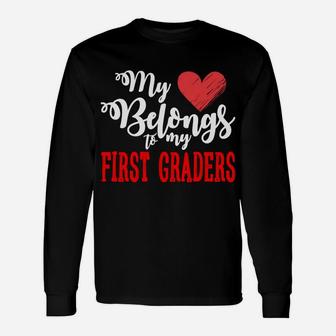 Valentines Day Teacher Long Sleeve T-Shirt - Seseable