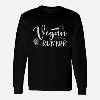 Vegan Runner Plant Based Athlete Marathon Long Sleeve T-Shirt - Seseable