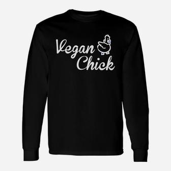 Vegan Shirt Vegan Chick Tee Vegan Tee Long Sleeve T-Shirt - Seseable
