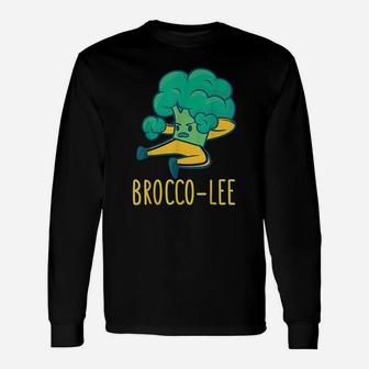 Vegetable Pun Dad Joke Broccolee Broccoli Long Sleeve T-Shirt - Seseable