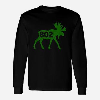 Vermont Moose 802 Vermont Green Mountain State Long Sleeve T-Shirt - Seseable
