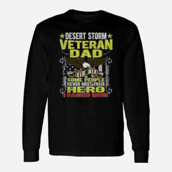 Veteran Dad Desert Storm Long Sleeve T-Shirt - Seseable