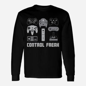 Video Game Control Freak Gaming Gamer Long Sleeve T-Shirt - Seseable