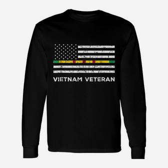 Vietnam Veteran American Flag Pride Long Sleeve T-Shirt - Seseable