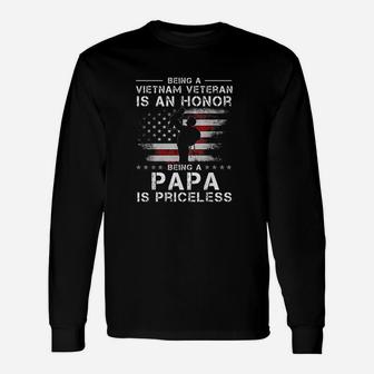 Being Vietnam Veteran Is An Honor Papa Long Sleeve T-Shirt - Seseable