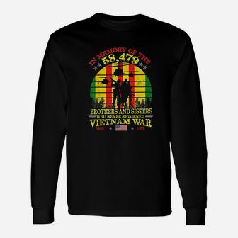 Vietnam Veteran In Memory The War Vietnam Long Sleeve T-Shirt - Seseable