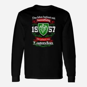 Vintage 1957 Legenden Geburtstag Langarmshirts, Retro Design - Seseable