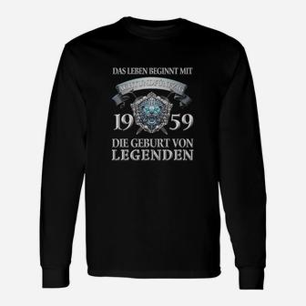 Vintage 1959 Geburt von Legenden Langarmshirts zum Geburtstag - Seseable