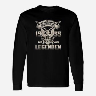 Vintage 1962 Legenden-Geburtsjahr Langarmshirts, Retro Design Tee - Seseable