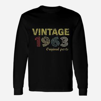 Vintage 1963 Bday Birthday Long Sleeve T-Shirt - Seseable