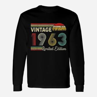 Vintage 1963 Distressed Retro Long Sleeve T-Shirt - Seseable