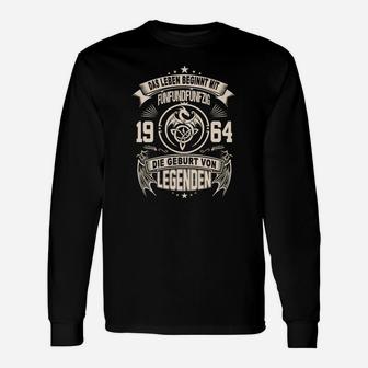 Vintage 1964 Geburt von Legenden Langarmshirts für den 57. Geburtstag - Seseable