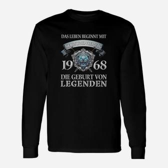 Vintage 1968 Geburtsjahr Legenden Langarmshirts, Retro Look - Seseable