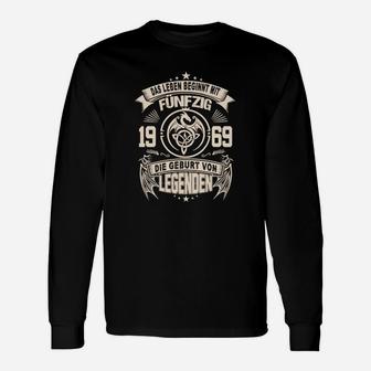 Vintage 1969 Geburtsjahr Legenden Langarmshirts, Retro Design - Seseable