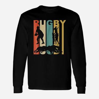 Vintage 1970's Style Rugby Long Sleeve T-Shirt - Seseable