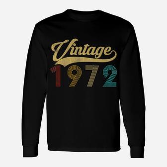 Vintage 1972 49th Birthday Women Long Sleeve T-Shirt - Seseable