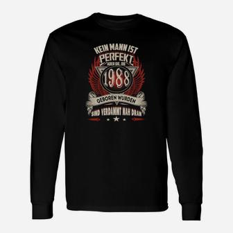 Vintage 1988 Geburtsjahr Langarmshirts, Retro Look für Männer - Seseable