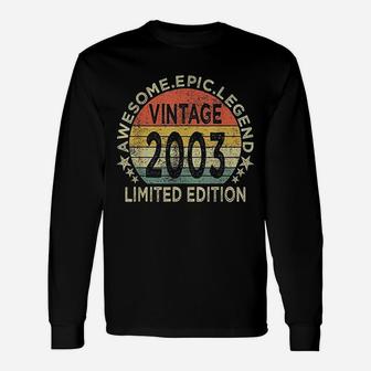 Vintage 2003 19 Year Old 19th Birthday Long Sleeve T-Shirt - Seseable