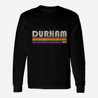 Vintage 80's Style Durham Nc Gay Pride Month Long Sleeve T-Shirt - Seseable