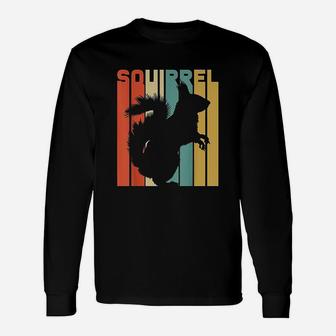 Vintage Animal Earth Day Retro Squirrel Long Sleeve T-Shirt - Seseable